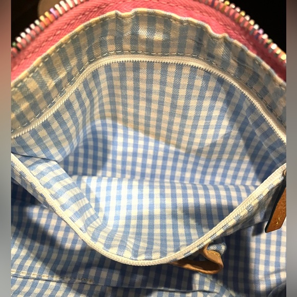 DOONEY & BOURKE VINTAGE Y2K MULTICOLOR PLAID PRINT BARREL BAG RARE - Picture 12 of 14